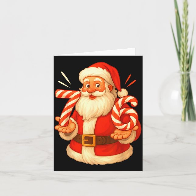 Santa 67 Candy Cane Six Seven Santa Claus Funny Ch Kort (Framsida)