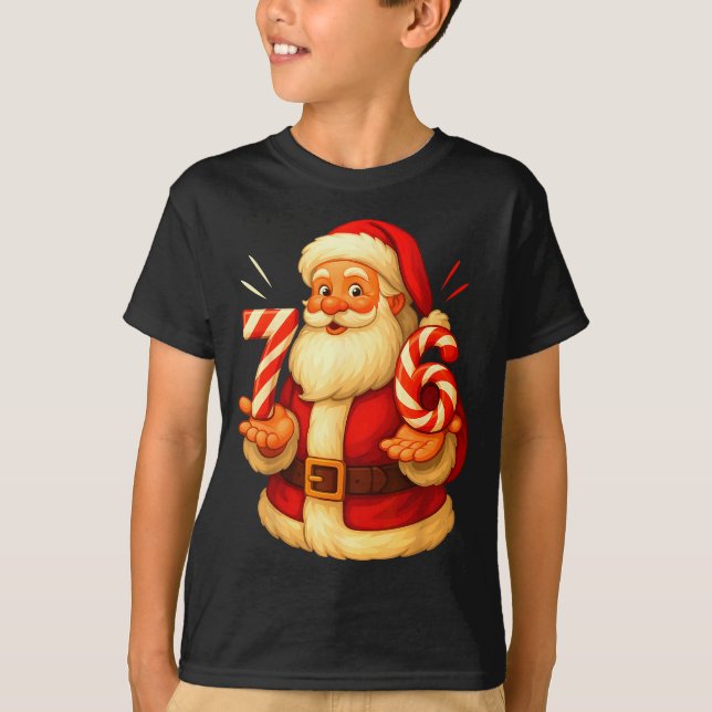 Santa 67 Candy Cane Six Seven Santa Claus Funny Ch T Shirt (Framsida)