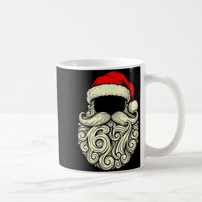 Santa 67 Hidden In Beard Christmas  Kaffemugg (Höger)