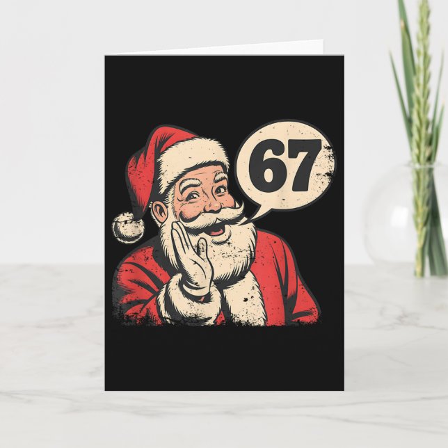 Santa 67 jul Sex Sju Meme  Kort (Framsida)