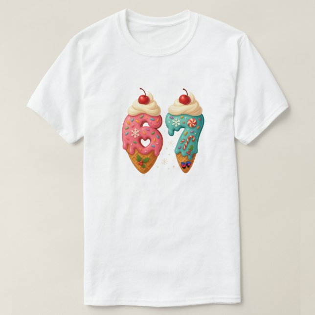 Santa 67 SVG PNG Christmas Funny Six Seven Meme Vi T Shirt (Design framsida)