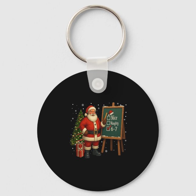 Santa 6-7 Meme Snäll Elak 67 Jul Hjärnrot Nyckelring (Framsida)