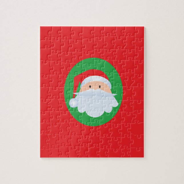 Santa 8x10 Photo Puzzle med Gift Box Pussel (Vertikal)