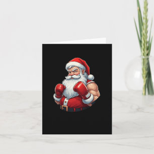 Santa A Boxer Roligt Jul Boxning Ho Ho-ly Knoc Kort