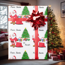 Santa Add Child's NAMN Classic julteme Presentpapper