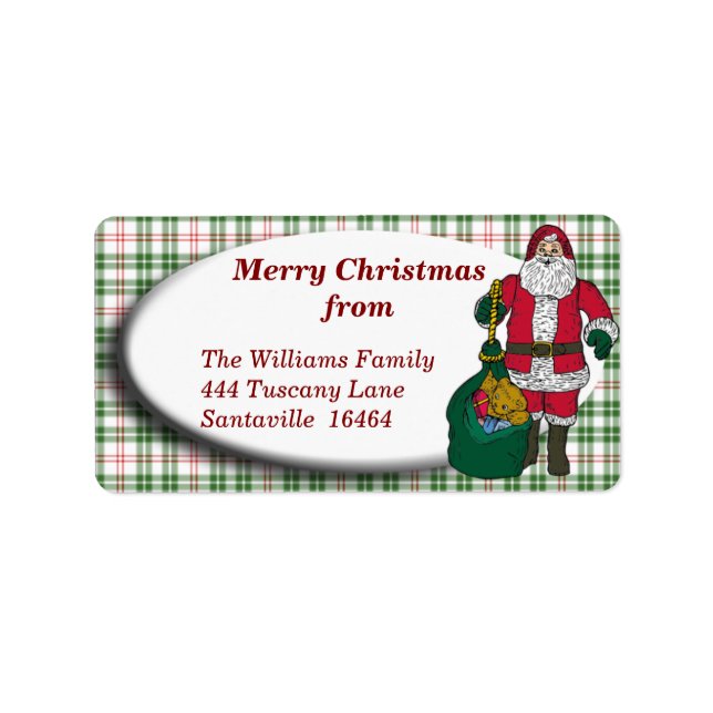 Santa Address Label 2 Adressetikett (Framsidan)