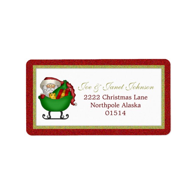 Santa Address Label Adressetikett (Framsidan)