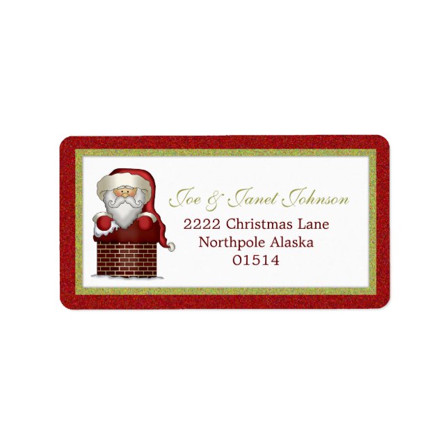 Santa Address Label Adressetikett (Framsidan)