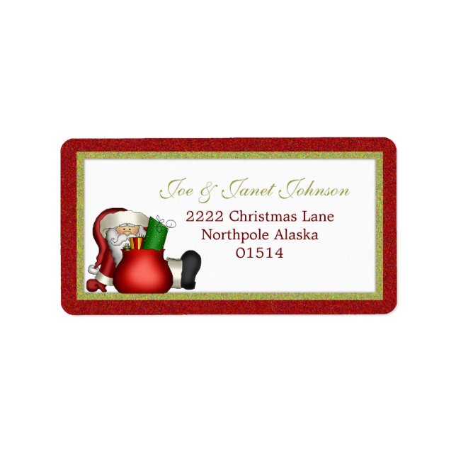 Santa Address Label Adressetikett (Framsidan)