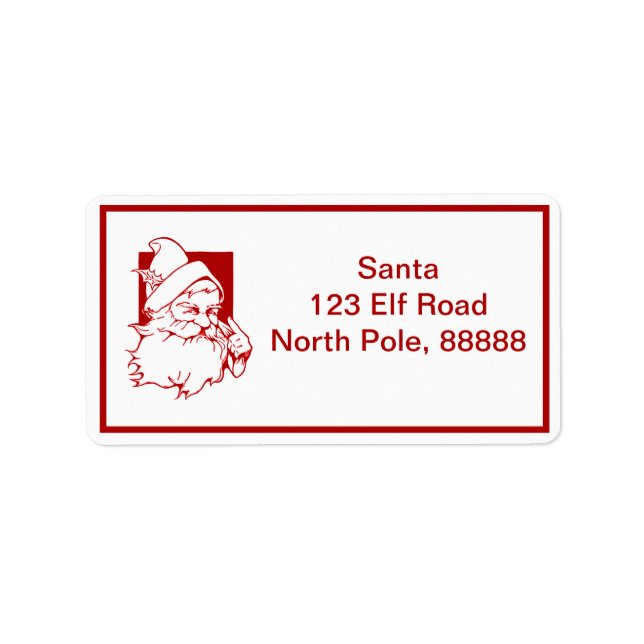 Santa Adressetiketters Adressetikett (Framsidan)