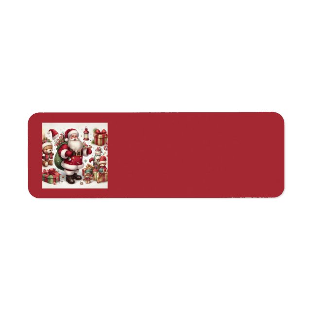 Santa Adressetiketters Returadress Etikett (Framsidan)