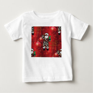 Santa african leopard claus red t shirt