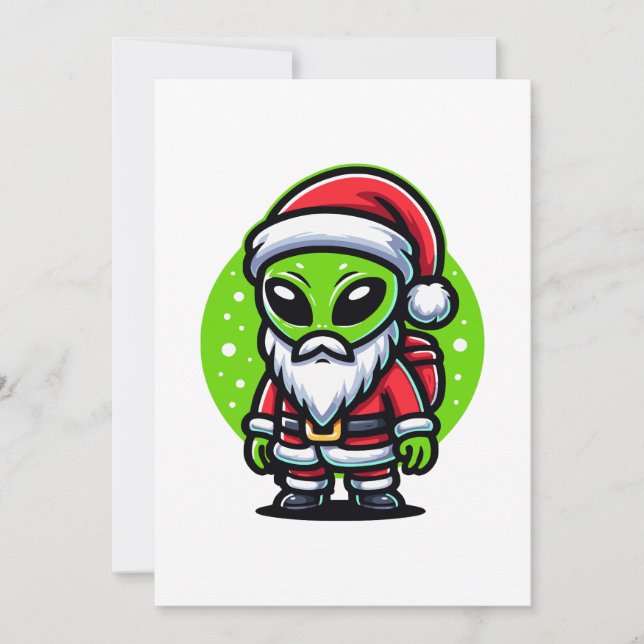 Santa Alien Julkort (Framsida)