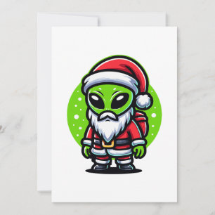 Santa Alien Julkort