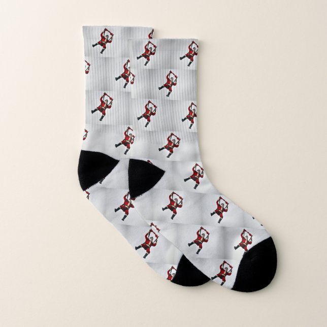 Santa All-Over-Print Socks Strumpor (Par)