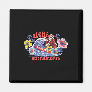 Santa Aloha Hawaiiansk jul Mele Kalikimaka Sur Magnet