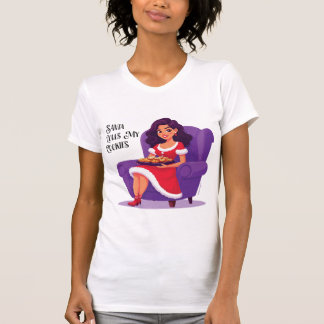 Santa älskar mina kakor – Retro Mrs. Claus jul T Shirt