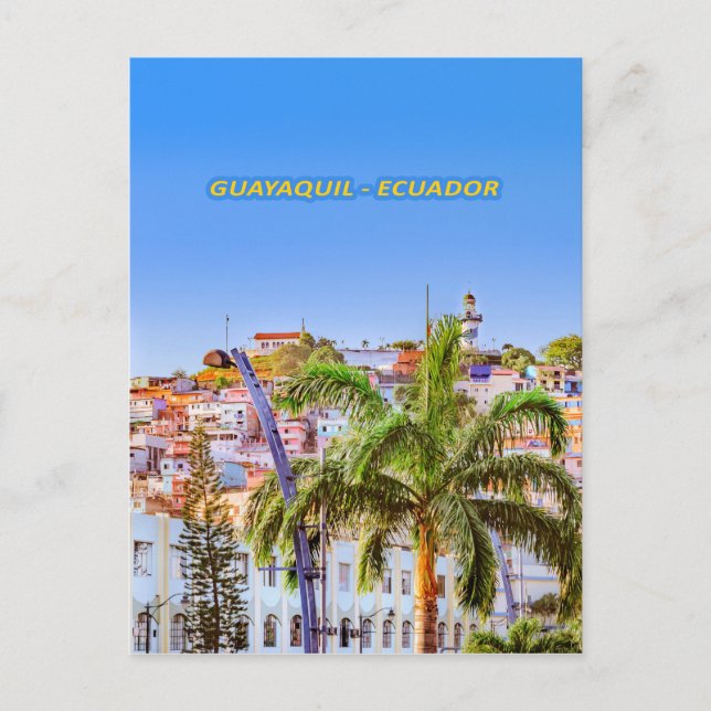 Santa Ana Backe, Guayaquil Poster Skriv ut Helg Vykort (Framsida)