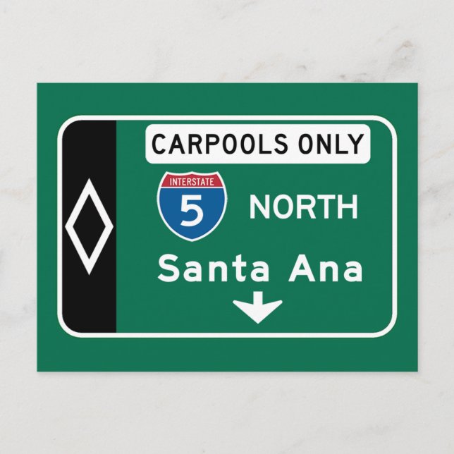 Santa Ana, CA Road Sign Helg Vykort (Framsida)