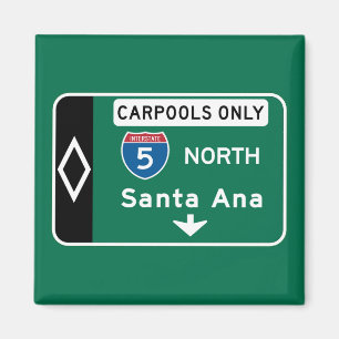 Santa Ana CA-vägmärke Magnet