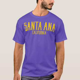 Santa Ana California CA Vintage Text Amber Print T Shirt