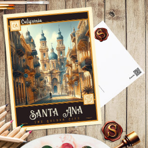 Santa Ana, Kalifornien Gammal vykort