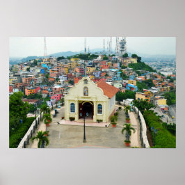 Santa Ana kapell, Guayaquil, Ecuador Affisch