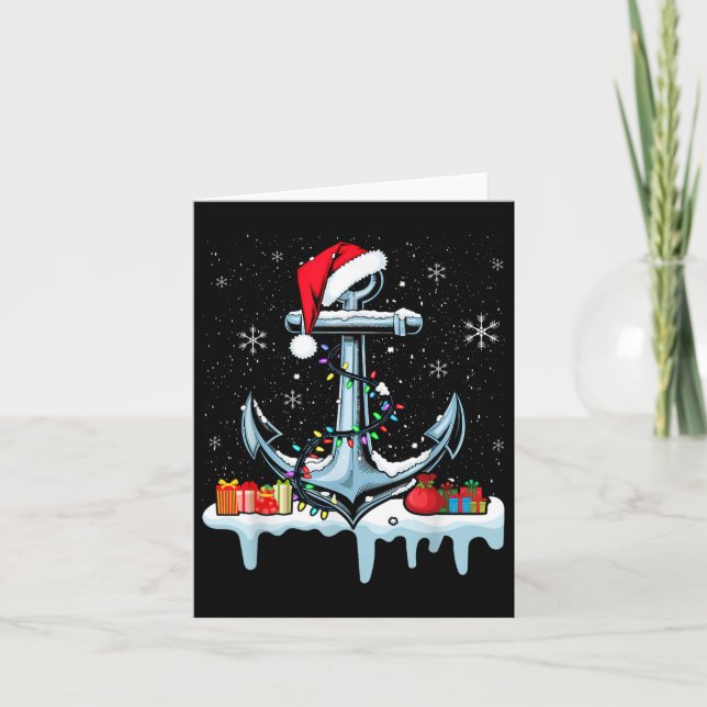 Santa Anchor Coola jul Ljus Boeing Sailing Kort (Framsida)