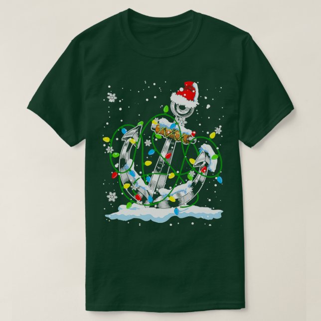 Santa Anchor Coola jul Ljus T Shirt (Design framsida)