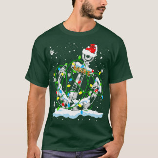 Santa Anchor Coola jul Ljus T Shirt