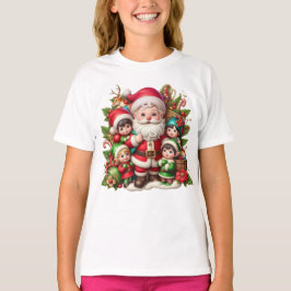 Santa and children t shirt