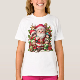 Santa and children  t shirt