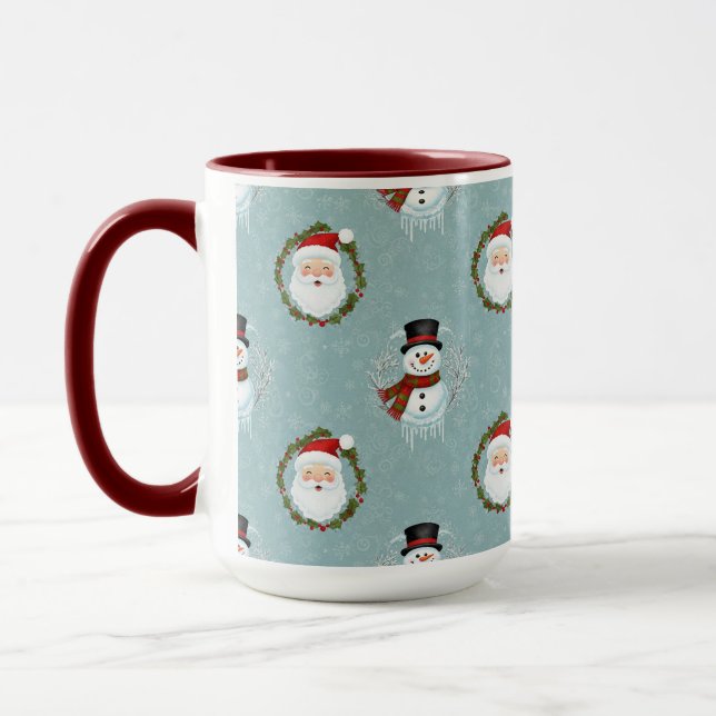 Santa And Frosty Christmas Mug Mugg (Vänster)