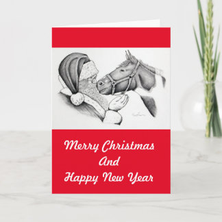 Santa-and-Horse-1 Helgkort