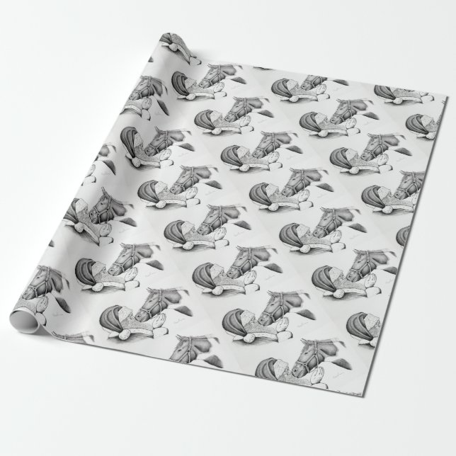 Santa-and-Horse-1 Presentpapper (Utrullad)