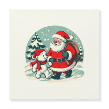 Santa and little polar bear