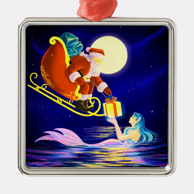 Santa and Mermaid Christmas Ornament (Framsidan)