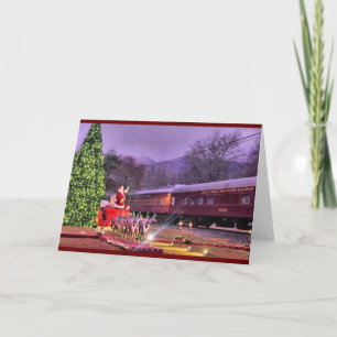 Santa and Polar Express Helgkort