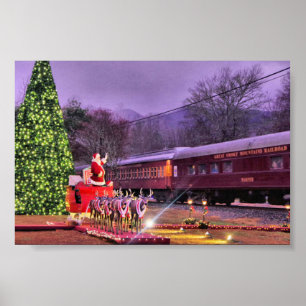 Santa and Polar Express Poster