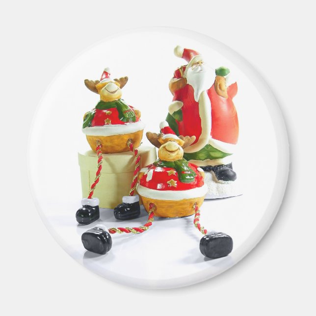 Santa and Reindeer Magnet (Framsidan)