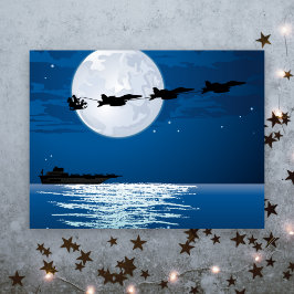 Santa and Toppen Hornets F/A-18 Jet jul Helg Vykort