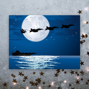 Santa and Toppen Hornets F/A-18 Jet jul Helg Vykort