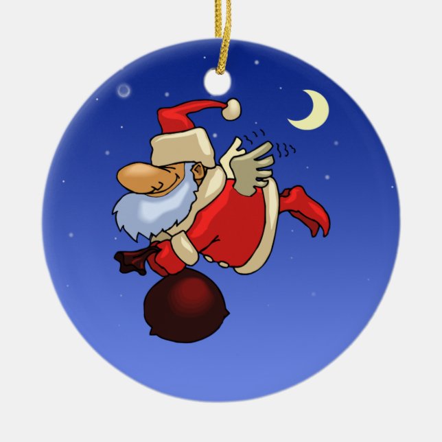 Santa ängel julgransprydnad keramik (Framsidan)