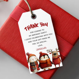 Santa Animals Festive Julafton Barns födelsedag Ta Presentetikett