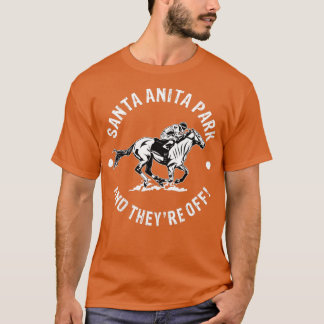 Santa Anita Park Racetrack Horse Tävla Equestrian T Shirt