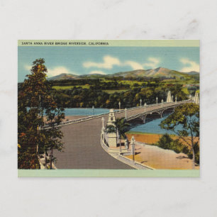 Santa Anna River Bridge Riverside, Kalifornien Vykort