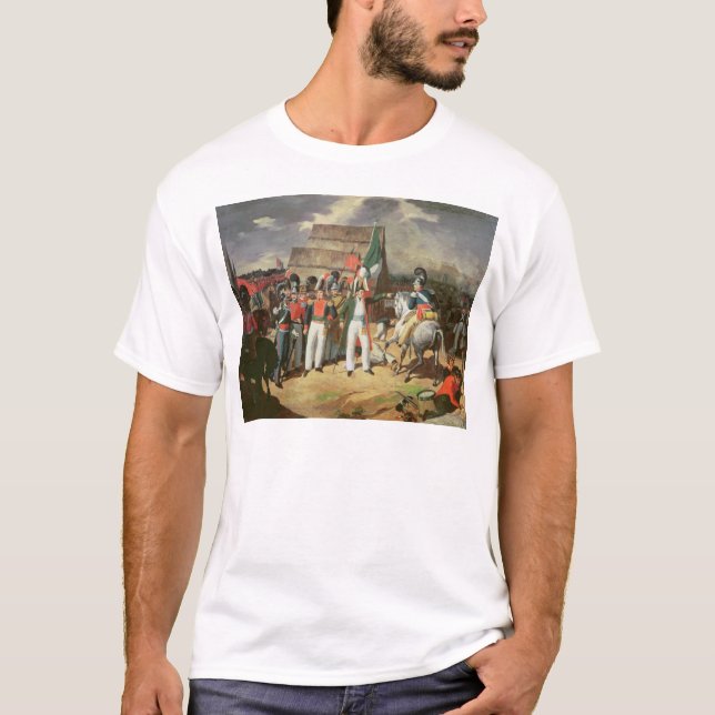 Santa Anna trotsar de spanska soldaterna T-shirt (Framsida)