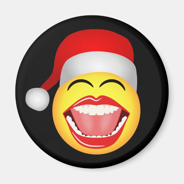 Santa Ansikte Funny jul Fridge Magnet (Framsidan)