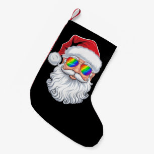 Santa Ansikte Gay Solglasögon Jul Xmas HBTQ Liten Julstrumpa