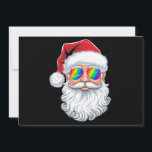 Santa Ansikte Gay Sunglasses jul Julafton HBT TQ Julkort<br><div class="desc">Santa Ansikte Gay Sunglasses jul Julafton HBT TQ</div>